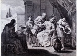The Bloodletting, medisinsk teknikk (gravering av Anonymous Anonymous