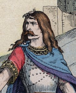 The Gallic chief Vercingetorix (72-46 BC) - engraving av Anonymous Anonymous