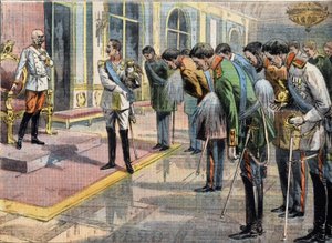 Jubileet av Francois Joseph I (1830-1916) keiser av Østerrike. Gravering fra avisen "" Le Petité Parisien"" av Anonymous Anonymous