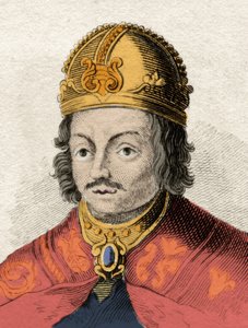 Kongen av Castilla Alfonso X den vise (Alfonso X el Sabio) (1221-1284) Gravering fra 1800-tallet. Milanese av Anonymous Anonymous