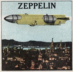 Ballongene: Zeppelin. Anonym illustrasjon av 1925. av Anonymous Anonymous