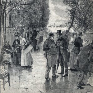 The book-book walk on the banks of the quays in Paris. Engraving in “” Le petit parisien”” on 30/10/1892. Private Collection av Anonymous Anonymous