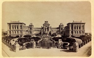 Byen Marseille og dens omgivelser rundt 1885 -1890: Lonchamp Palace (Museum of Fine Arts), privat samling av Anonymous Anonymous