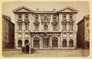 Byen Marseille og dens omgivelser rundt 1885 -1890: rådhuset, privat samling av Anonymous Anonymous