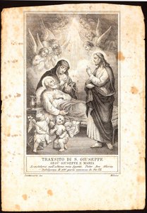 Døden til Saint Joseph Pious bilde. Privat samling fra 1800-tallet av Anonymous Anonymous