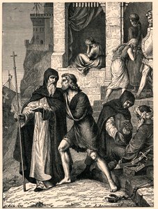 Forløsningen av fanger av Trinitarians: Order of the Most Holy Trinity for Redemption of Captives, kjent som Order of the Trinitarians eller Mathurins, tar seg av innløsning av kristne redusert til slaveri av maurerne her i Tunisia. av Anonymous Anonymous