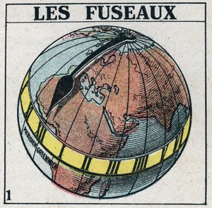 Time: Time zones of Earth. Anonymous illustration of 1925. Private collection. av Anonymous Anonymous