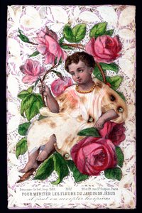 For å fortjene blomstene i Jesu hage må du akseptere tornene til dem. Debut på 1900-tallet. Privat samling av Anonymous Anonymous
