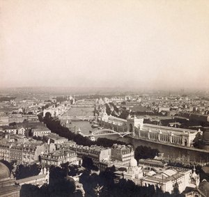 Universal Exposition of 1900 - Exposition Universelle de 1900 i Paris: Panoramautsikt - privat samling av Anonymous Anonymous