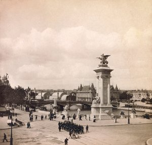Universal Exposition of 1900 - Exposition Universelle de 1900 i Paris: Pylone du pont Alexandre III - privat samling av Anonymous Anonymous