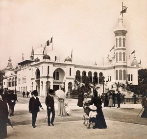 Universal Exposition of 1900 - Exposition Universelle de 1900 i Paris: The Palace of Algeria - privat samling av Anonymous Anonymous
