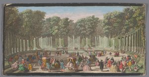 Utsikt over Water Theatre Grove, Versailles av Anonymous Anonymous