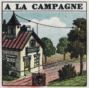 Trådløs telefoni: på landsbygda. Anonym illustrasjon av 1925. Privat samling. av Anonymous Anonymous