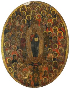 Deesis, 1600-tallet av Anonymous Russian icon painter
