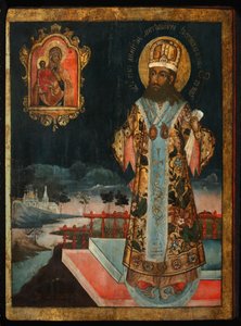 Saint Demetrius, Metropolitan of Rostov, 1771 av Anonymous Russian icon painter