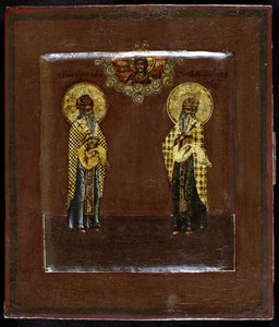 De hellige Gurias fra Kazan og Varsonofius av Tver, 1600-tallet av Anonymous Russian icon painter