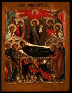 The Dormition of the Virgin, 1640-tallet av Anonymous Russian icon painter