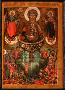 Theotokos livgivende vår, 1686 av Anonymous Russian icon painter