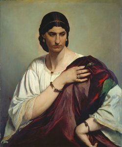 Halvlengde portrett av en romersk kvinne av Anselm Feuerbach