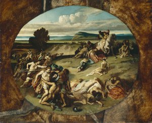Slaget ved Amazonas, 1857 av Anselm Feuerbach