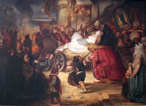 Ung heks blir ført til bålet. av Anselm Feuerbach