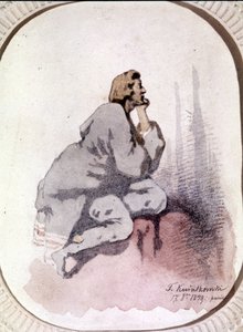Portrett av Frederic Chopin (1810-1849), polsk komponist. Akvarell av Kwiatkowski. av Antar Teofil Kwiatowski