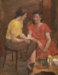 Tea-Break (olje om bord) av Anthea Durose
