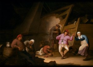 Bondedans (olje på panel) av Anthonie Victorijns
