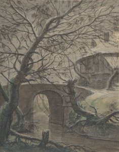 Et hus nær en bro, 1600-tallet.
