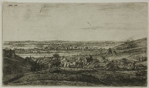 En by i en dal av Anthonie Waterloo