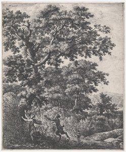 Landskap med Pan og Syrinx, 1600-tallet. av Anthonie Waterloo