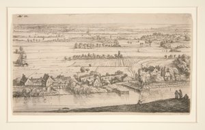 Landsbyen ved kanalen av Anthonie Waterloo