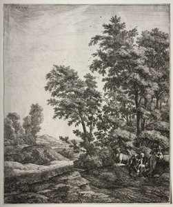 Seks store oppreiste landskap med scener fra Ovids Metamorphoses: Mercury and Argus