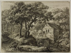 Møllen i skogen av Anthonie Waterloo