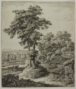 Den utro profeten av Juda, fra seks store oppreiste landskap med scener fra Det gamle testamente av Anthonie Waterloo