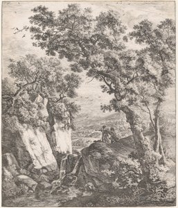 Tobias og engelen, 1600-tallet. av Anthonie Waterloo