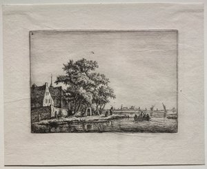 Tolv landskap: Plate B, Kirkegården ved kanalen
