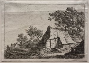 Tolv landskap: Plate I, The Small Hamlet av Anthonie Waterloo