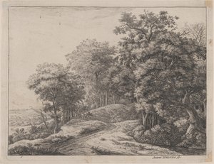 Two Men in a Hollow, 1600-tallet. av Anthonie Waterloo