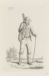 Bonde fra Ardennene med hakke Bønder og kvinnelige bønder fra Storbritannia av Nederland (serietittel) av Anthonie Willem Hendrik Nolthenius de Man