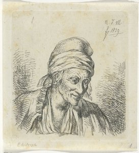 Gammel kvinne til høyre av Anthonie Willem Hendrik Nolthenius de Man