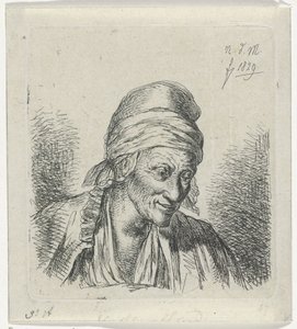 Gammel kvinne til høyre av Anthonie Willem Hendrik Nolthenius de Man