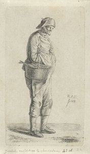 fiskehandler Jødisk fiskehandler i Amsterdam (tittel på objekt) 12 studiefigurer (serietittel) av Anthonie Willem Hendrik Nolthenius de Man