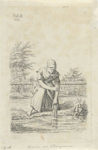 Voksende kvinne fra Hainaut Bonde fra Hainaut (tittel på objekt) Bønder og kvinnelige bønder fra Storbritannia av Nederland (serietittel) av Anthonie Willem Hendrik Nolthenius de Man