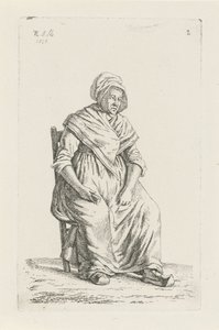 Sittende bondekone fra Vallonia Bønder og kvinnelige bønder fra Storbritannia av Nederland (serietittel) av Anthonie Willem Hendrik Nolthenius de Man
