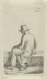 Sittende mann på veggen 12 studiefigurer (serietittel) av Anthonie Willem Hendrik Nolthenius de Man