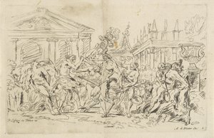 Satyr med dansende nymfer Bacchanals (serietittel) av Anthonie de Winter