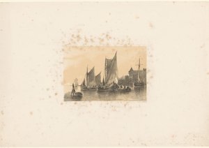 Seilbåter på elven av Anthonie van Volkom