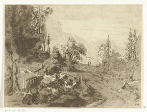 Fjelllandskap av Anthonie van den Bos