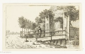 Gjerde av vertshuset Het Molentje på Amstel av Anthonie van den Bos